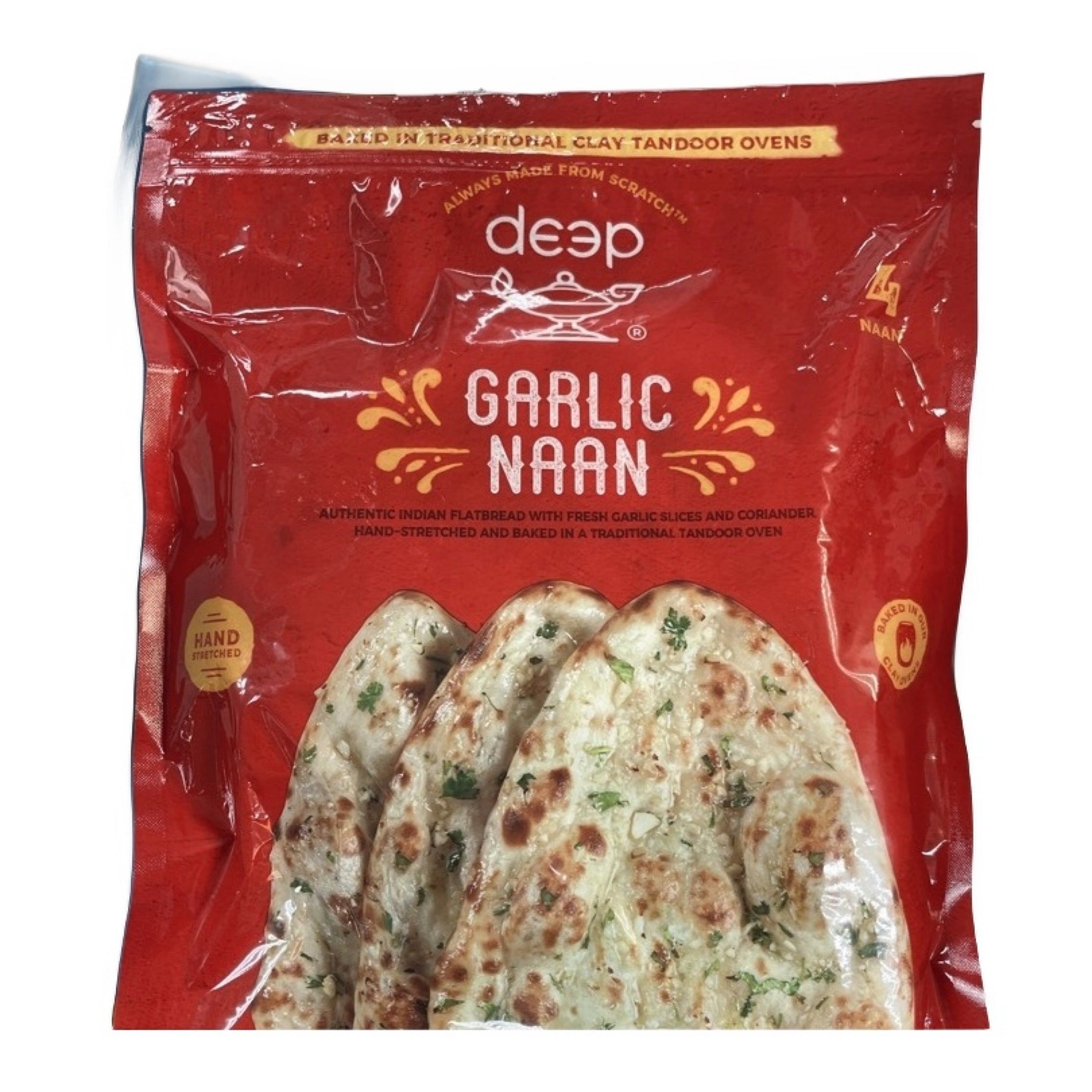 Deep - Garlic Naan, 4pcs