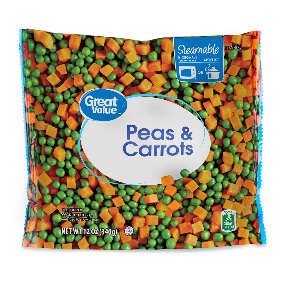GV - Frozen Peas & Carrots Gluten-Free Steamable Bag, 12oz