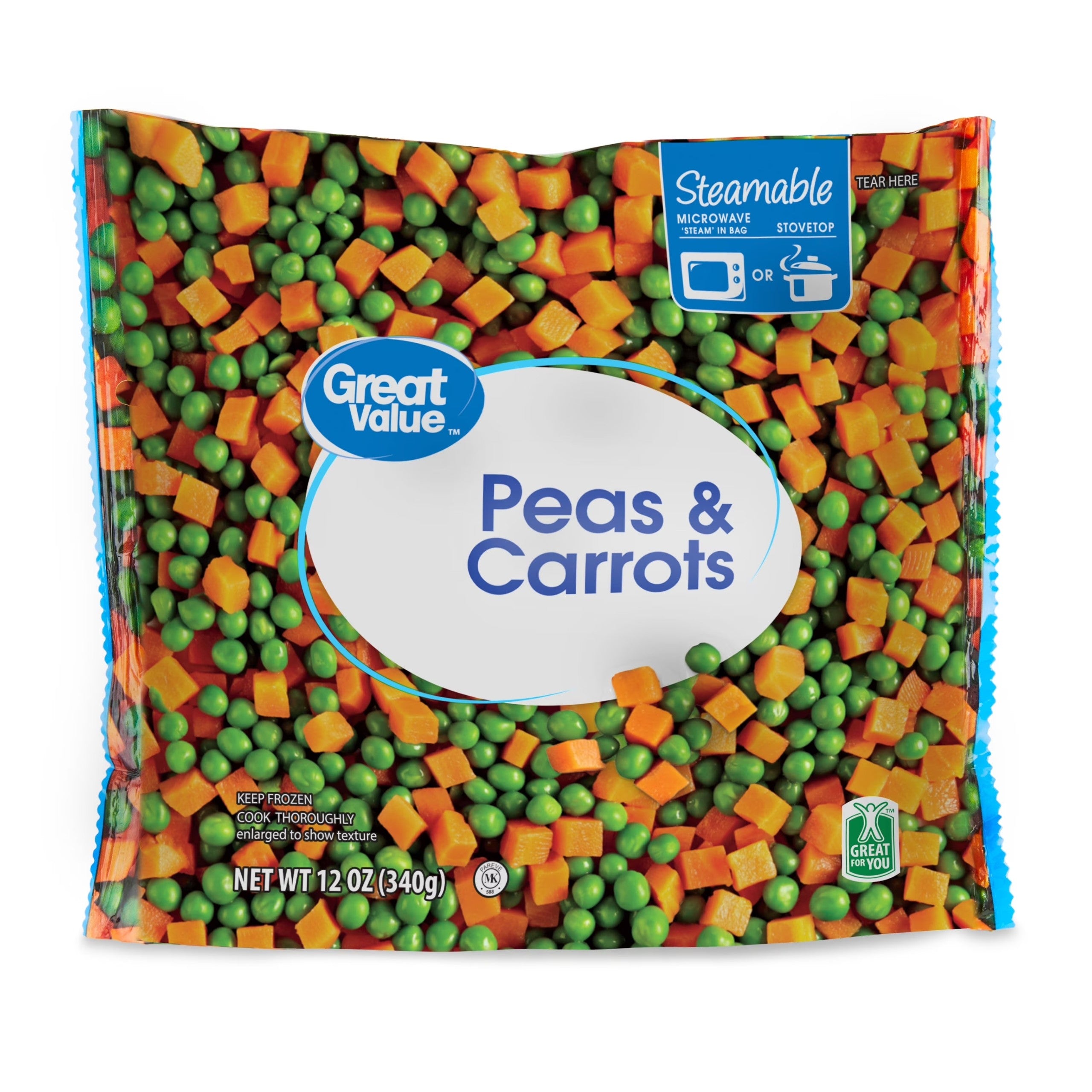 GV - Frozen Peas & Carrots Gluten-Free Steamable Bag, 12oz