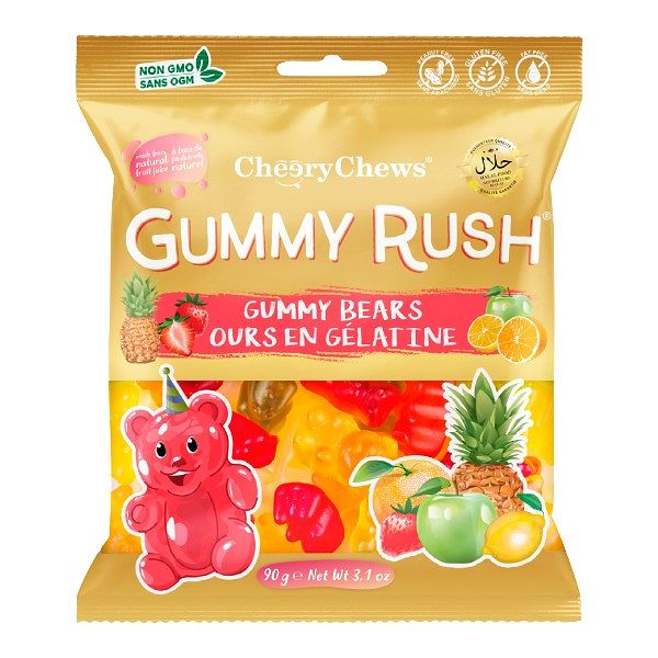 Gummy Rush - Fruit Flavored Halal Jelly Sweets, 90g