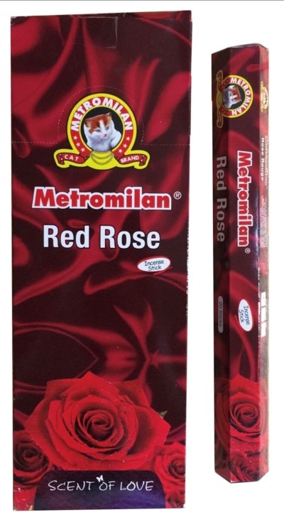 Metromilan - Red Rose Incense, 18 Sticks