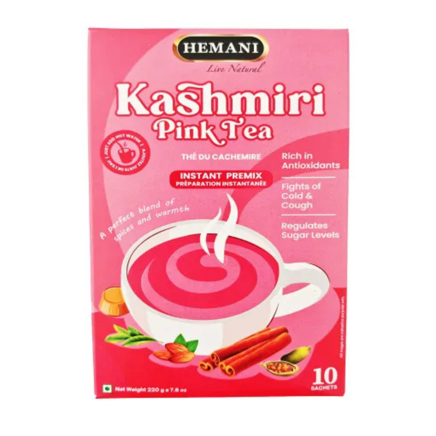 HM - Instant Kashmiri Pink Tea, 220g (10 Sachets)