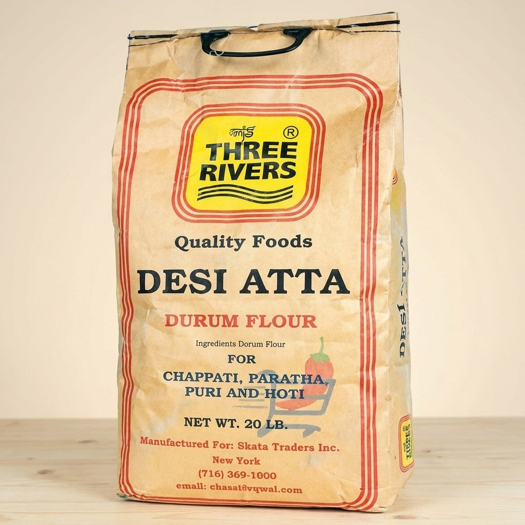 Three Rivers - Desi Atta (Flour), 20lb