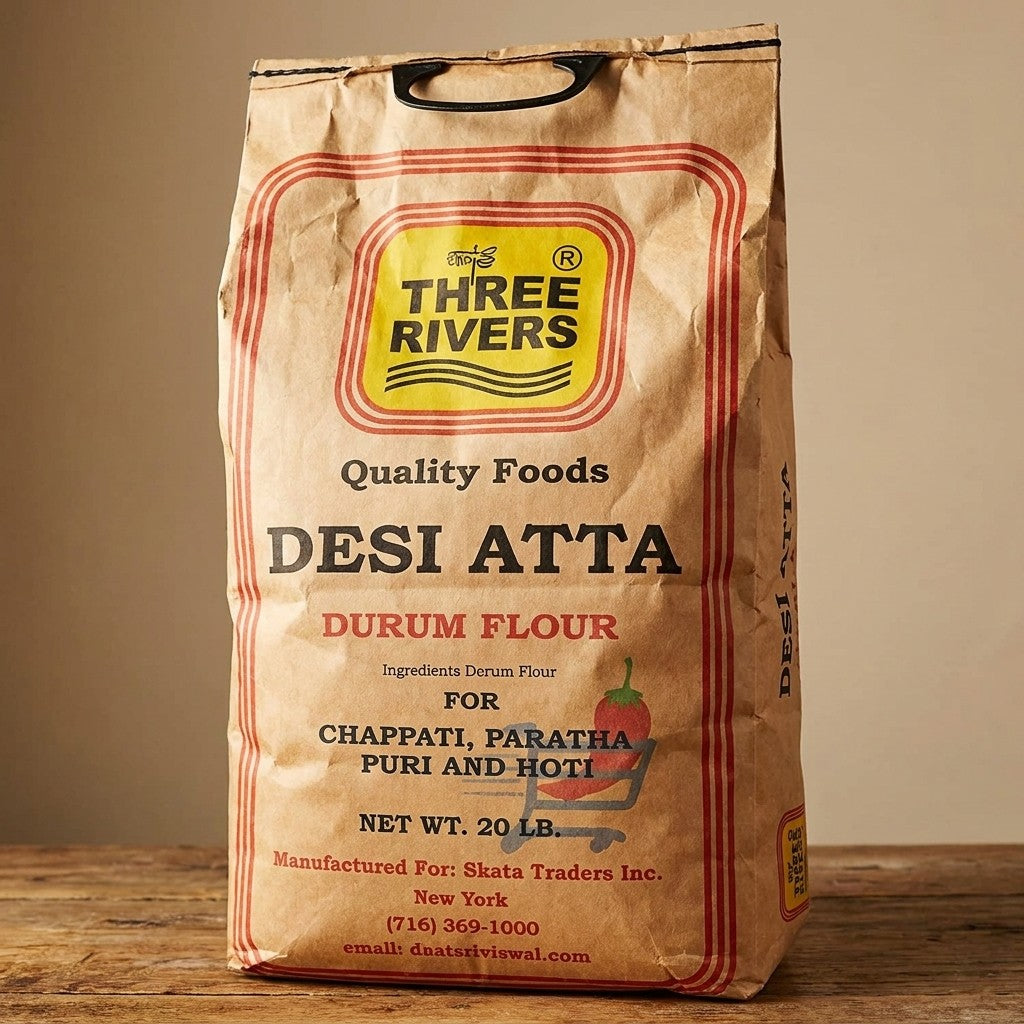 Three Rivers - Desi Atta (Flour), 20lb