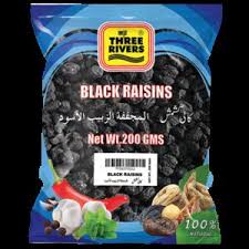 Three Rivers - Black Raisins, 200g