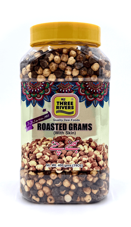 Roasted Chana with Skin, 400g Jar
