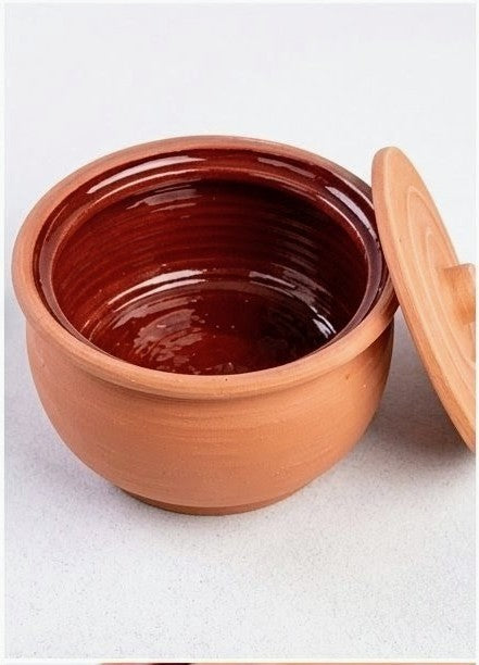 Clay Cooking Handi Pot with Lid, Large