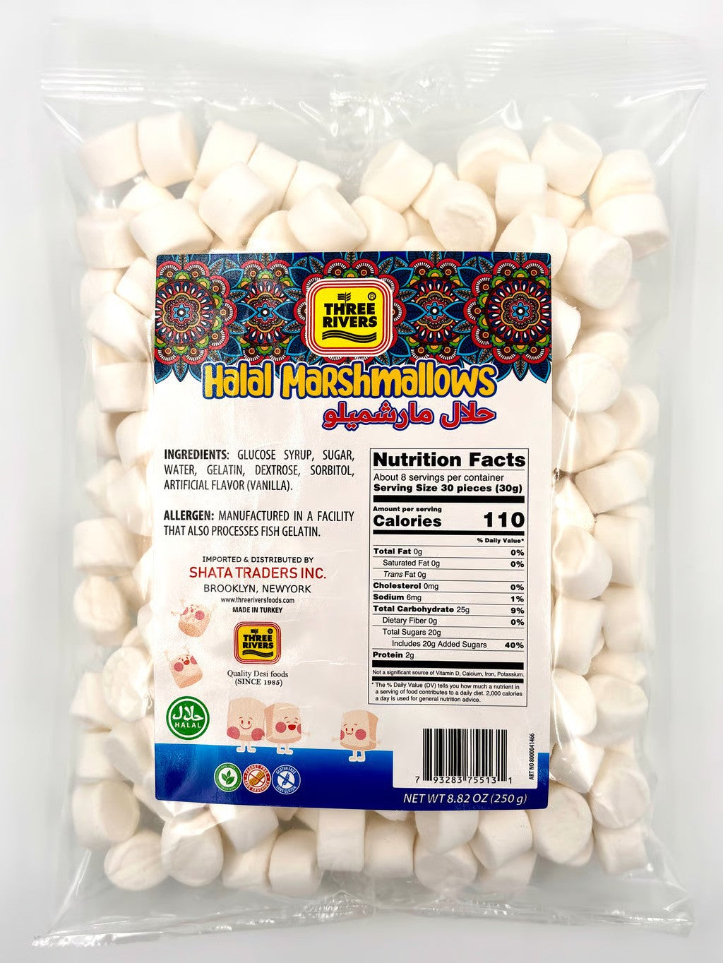 Three Rivers - Halal Marshmallows Mini White