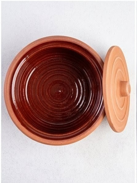 Clay Cooking Handi Pot with Lid, Medium