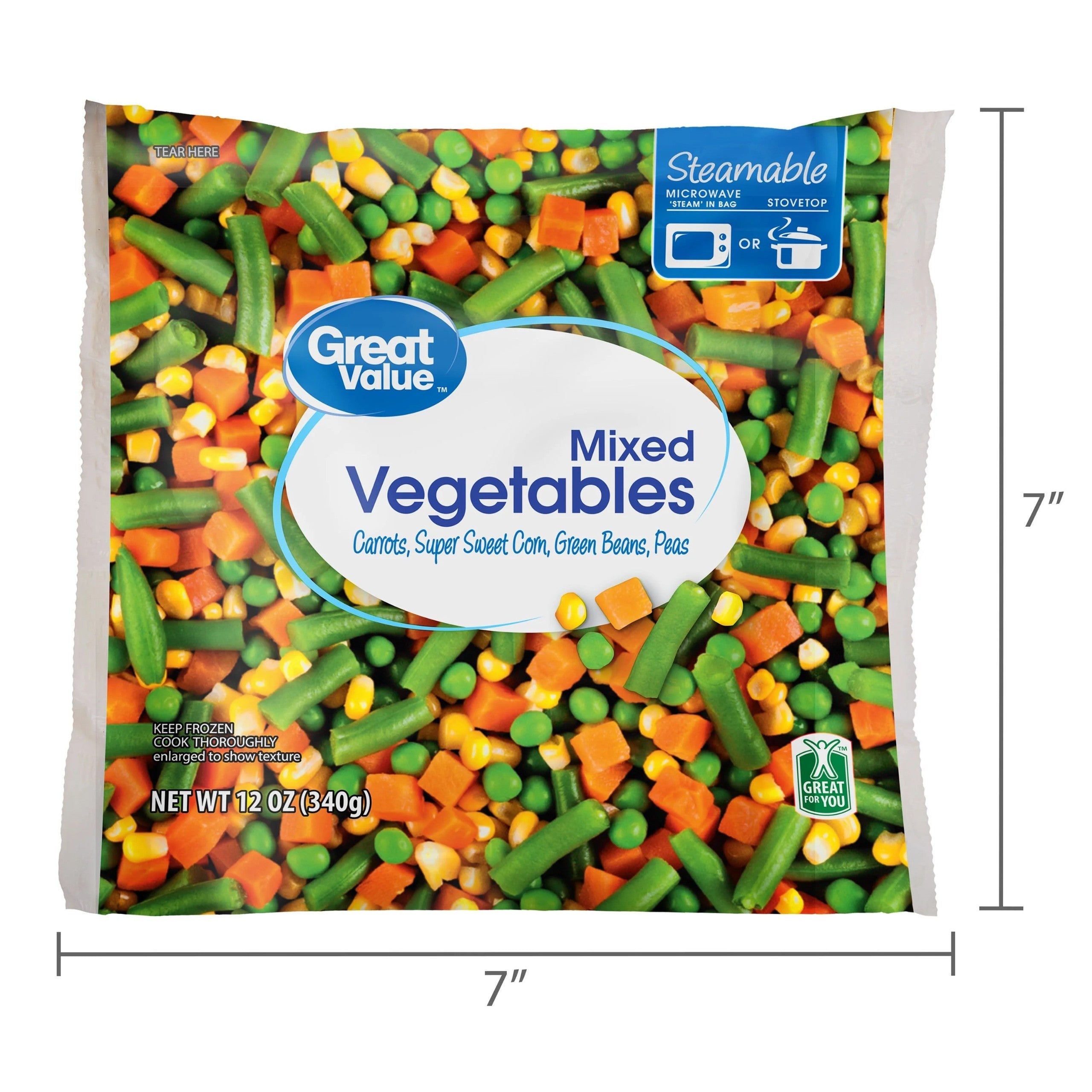 GV - Frozen Mixed Vegetables Steamable Bag, 12oz