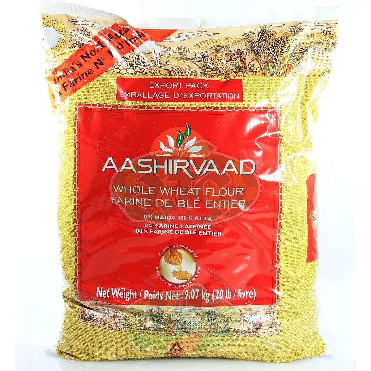 Ashirwad - Atta (Wheat Flour), 20lb