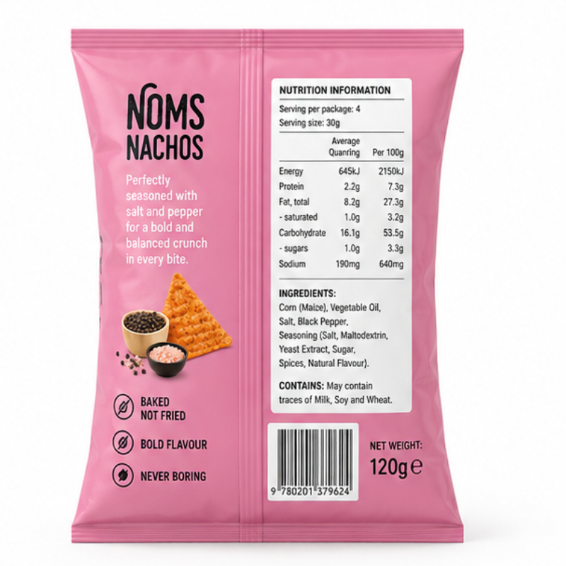 Noms - Nachos Salt & Pepper, 64g