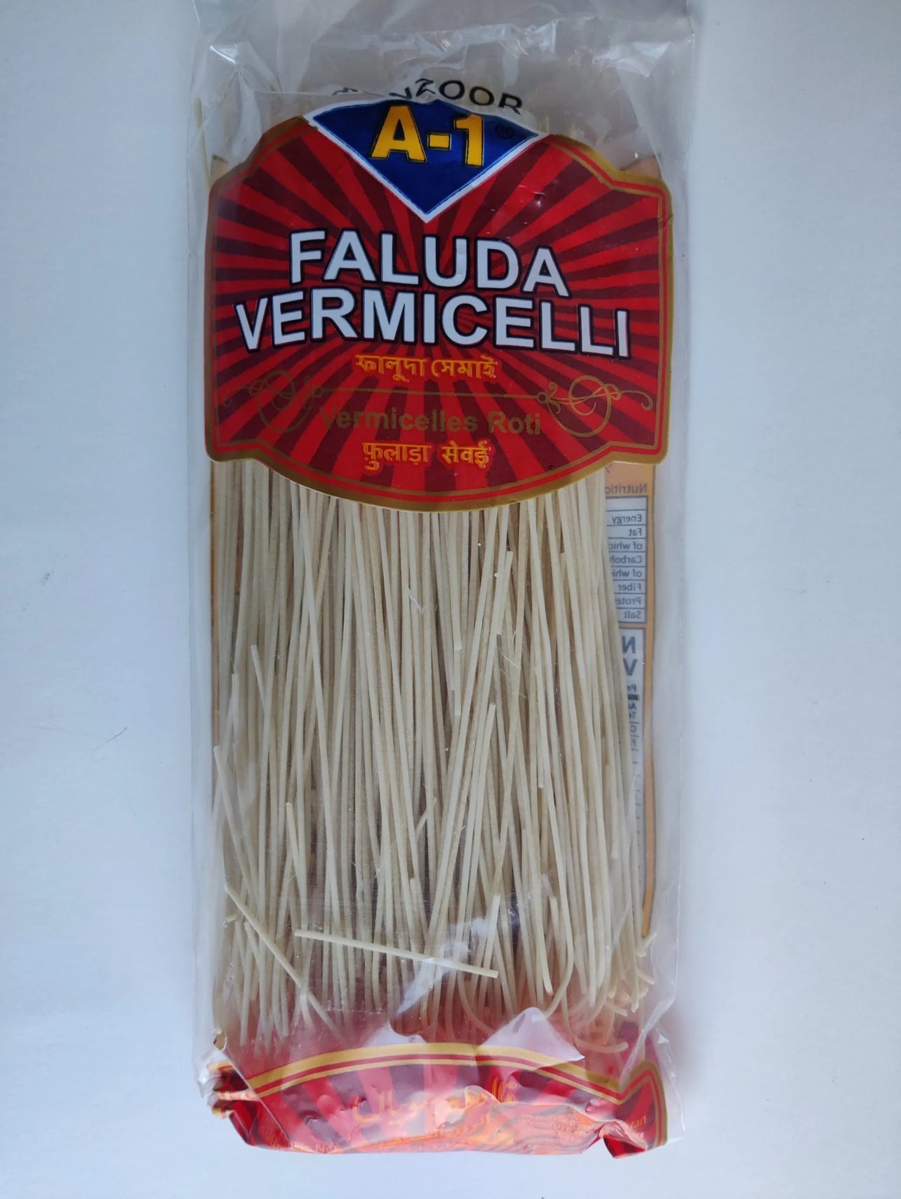 A-1 - Falooda Vermicelli Thick Unroasted, 200g