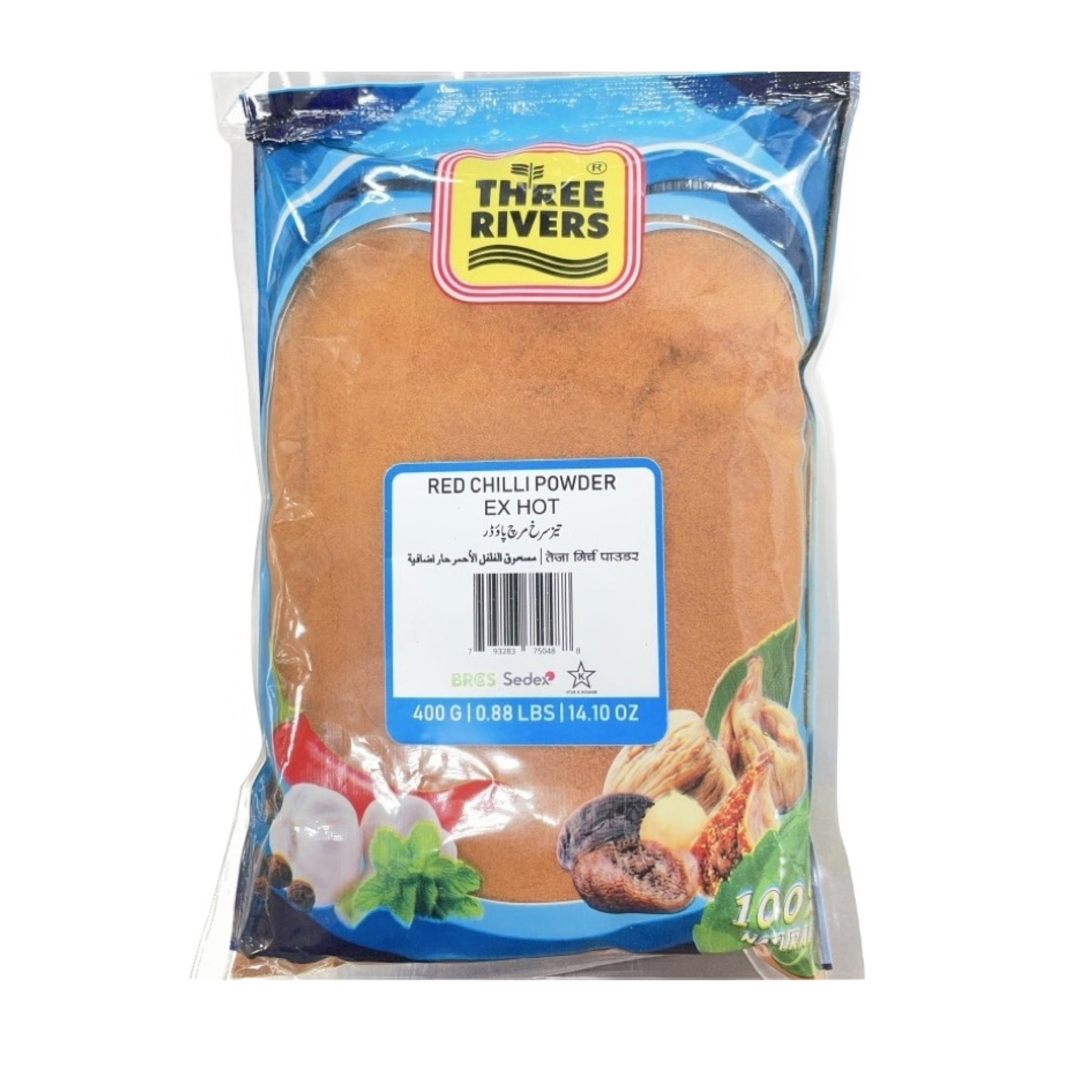 Three Rivers - Red Chilli Powder Extra Hot, 400g