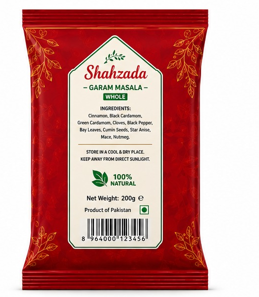 Shahzada - Garam Masala Whole, 200g