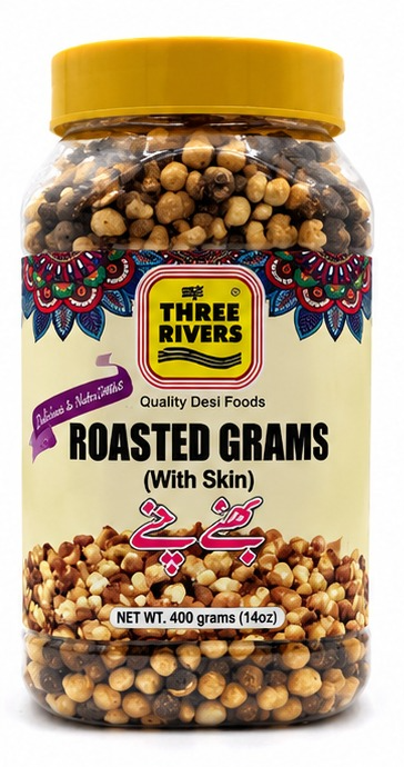 Roasted Chana with Skin, 400g Jar