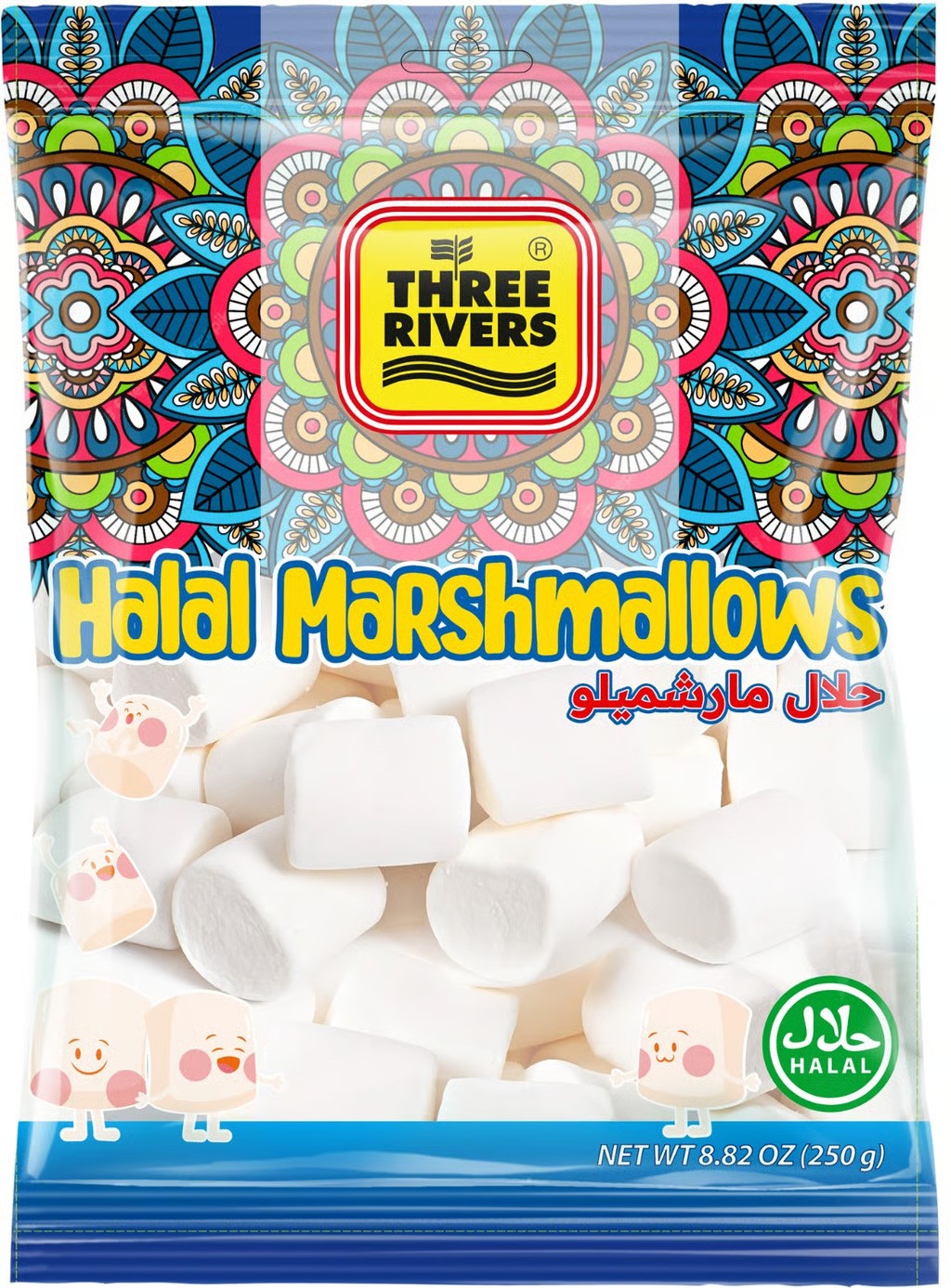 Three Rivers - Halal Marshmallows White, 250g