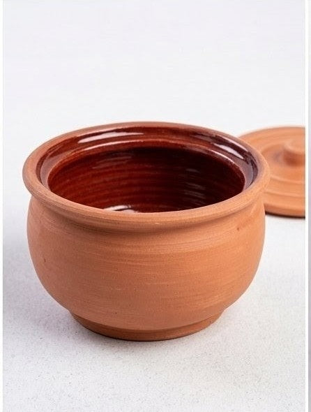 Clay Cooking Handi Pot with Lid, Large