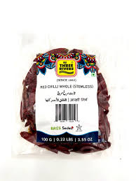 Three Rivers - Red Chilli Whole (Round), 100g