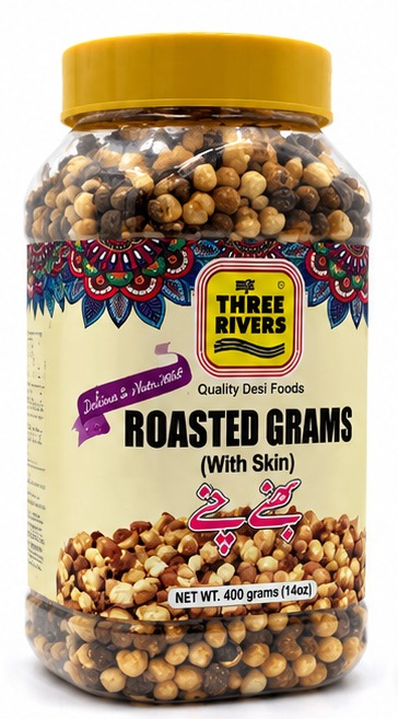 Roasted Chana with Skin, 400g Jar