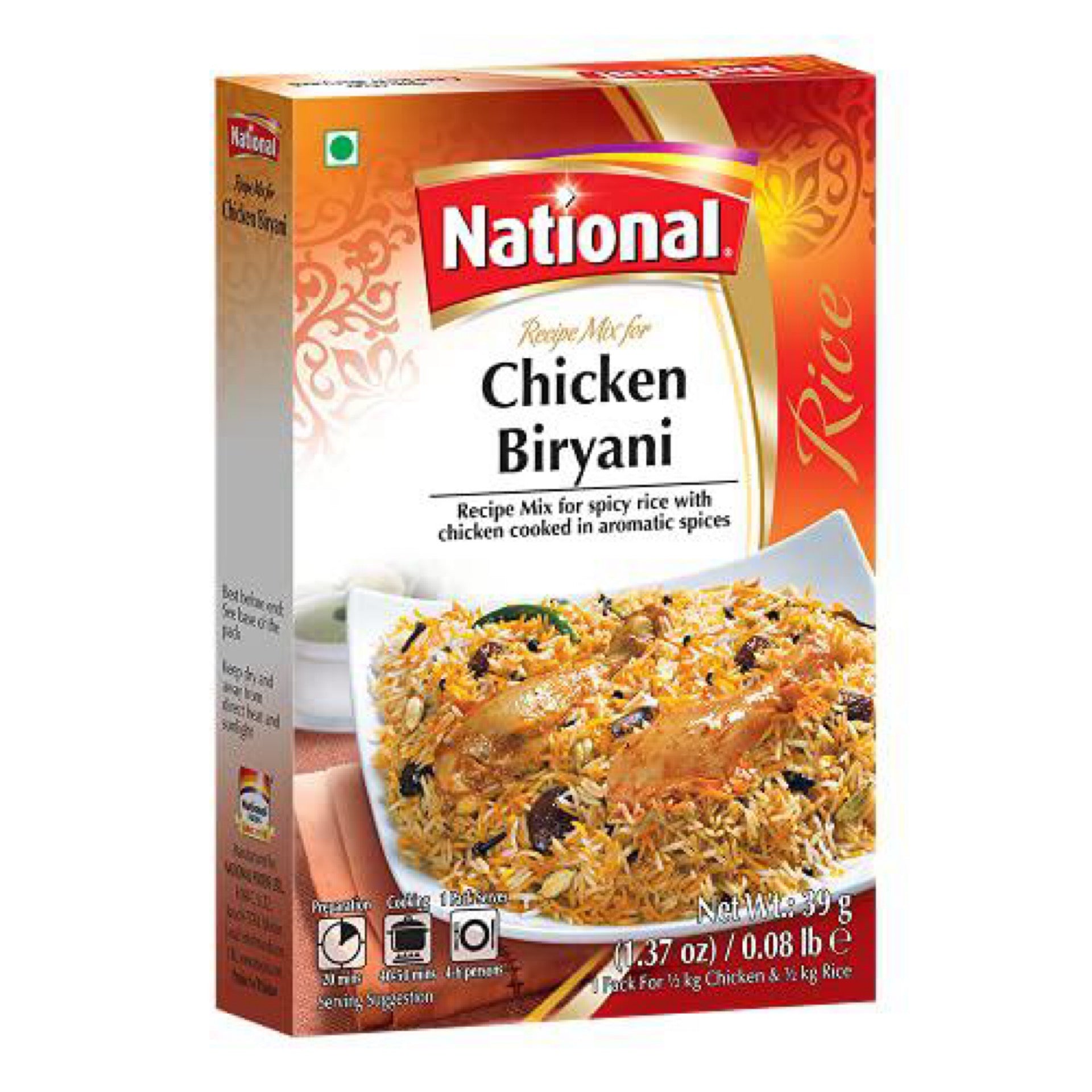 National - Chicken Biryani Recipe Mix, 39g